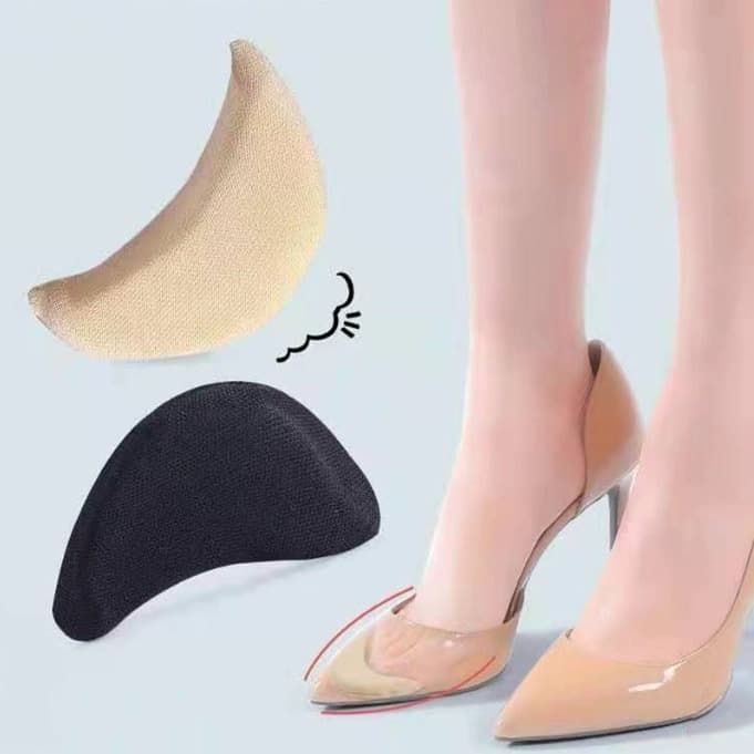 Toe cap sponge high heel insole, anti-slip forefoot pad, men's and women's thickened anti-pain pad, half-size foot pad, pressure relief pad