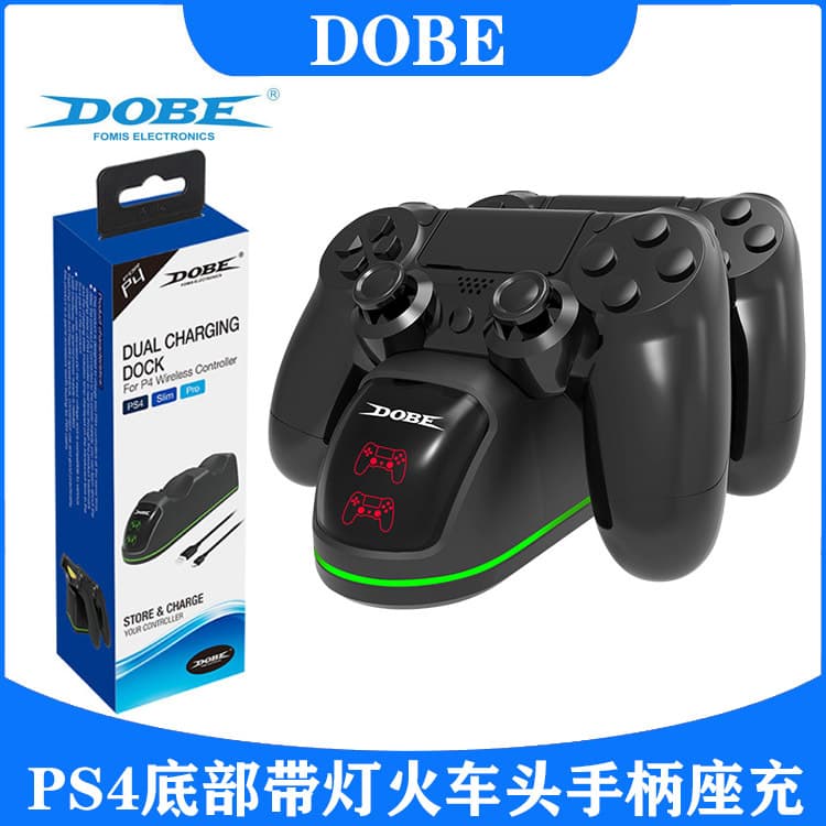 PS4 Game Controller with Indicator Light Dual Charger for PS4 Slim/Pro Wireless Controller Bottom Light Charging Dock