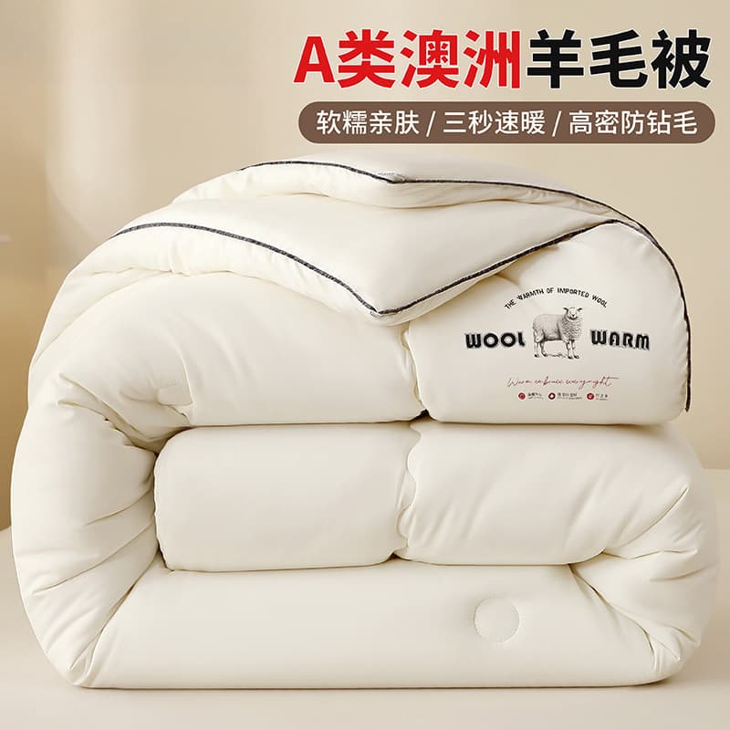 Australian Imported Wool Quilt Thickened Warm Spring/Autumn/Winter/Air-conditioned Duvet for Single Student Dormitory Duvet Inner