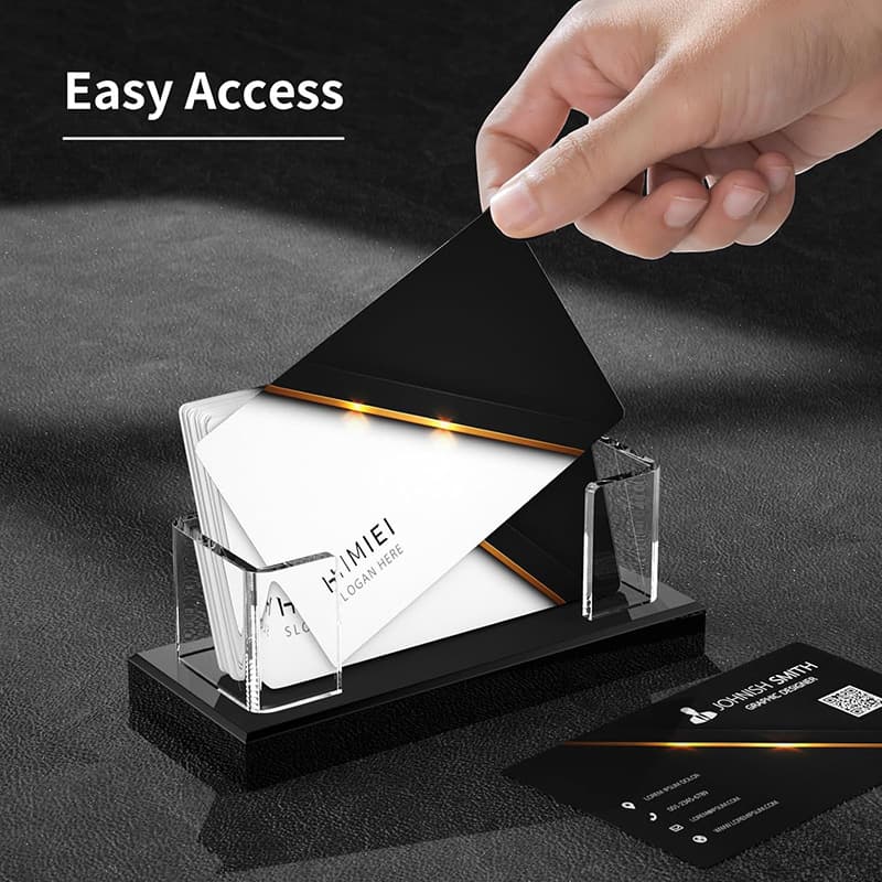 Cross-border transparent acrylic office rectangular business card display rack, reception desk exhibition factory wholesale