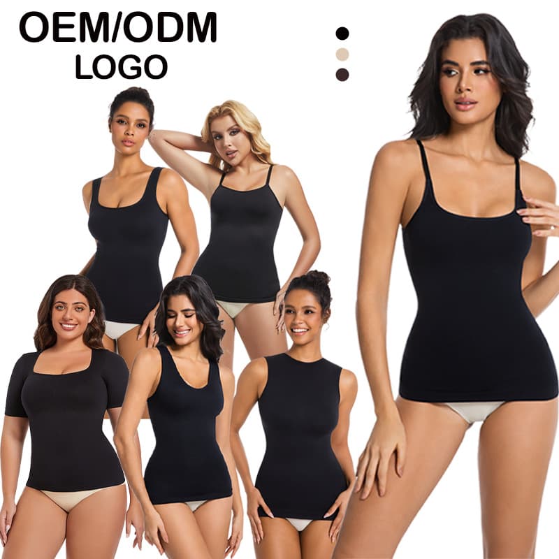 Cross-border Trade Seamless Knit Tummy Control Vest with Adjustable Straps Body Shaping for Women