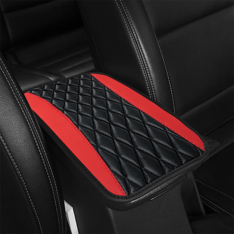 Cross-border Hot-Selling Four-Season Universal Car Armrest Box Pad with PU Leather Embossed Design for Wholesale
