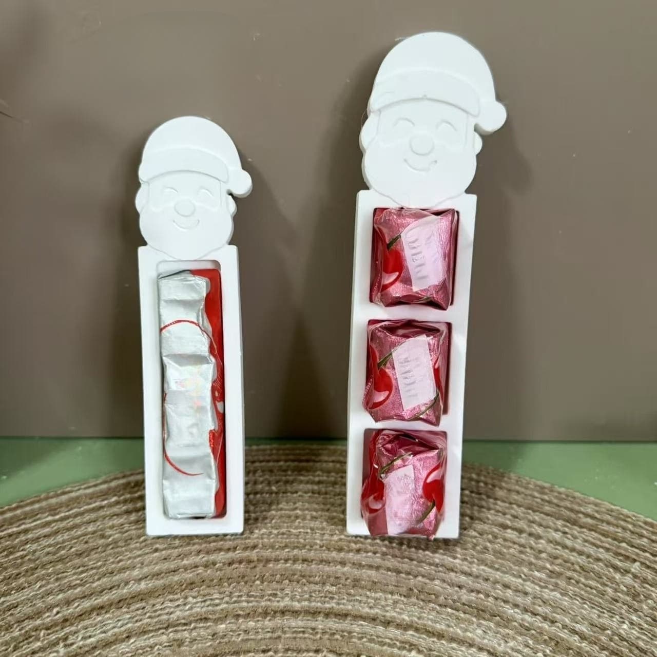 Large and Small Santa Claus Silicone Mold for Gift Decoration, Plaster Resin Mold DIY Handmade Candle Making