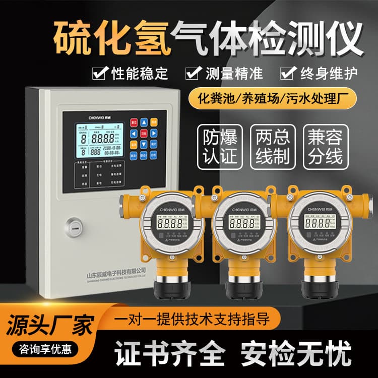 Explosion-Proof Harmful Gas Detector for Landfill Gas Leak Alarms and Hydrogen Sulfide Concentration Monitoring in Farms