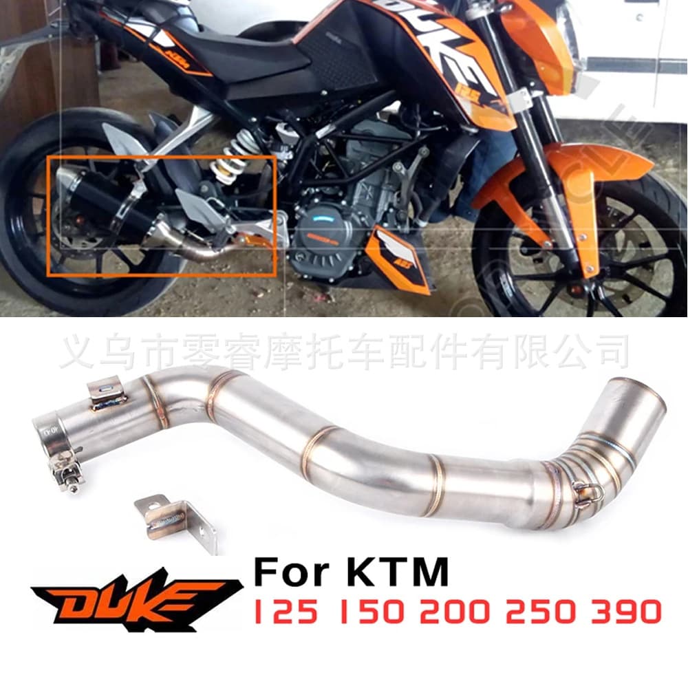 Motorcycle Exhaust Pipe Mid-Section for KTM DUKE 125 200 390 RC390
