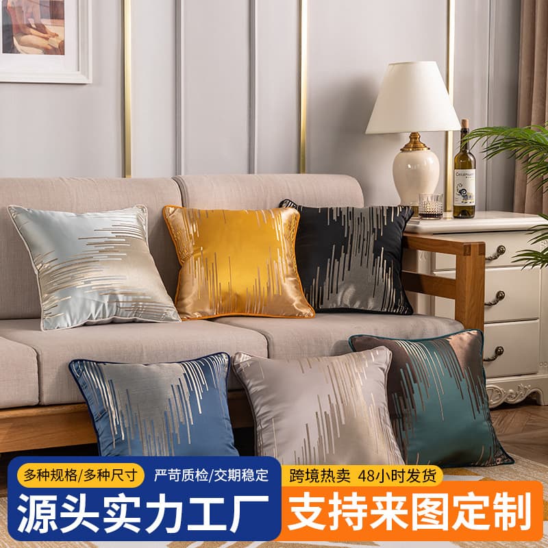Luxurious Geometric Sofa Pillow Covers New Chinese Style Home Hotel Sample Room Living Room Decorative Cushion Slipcovers