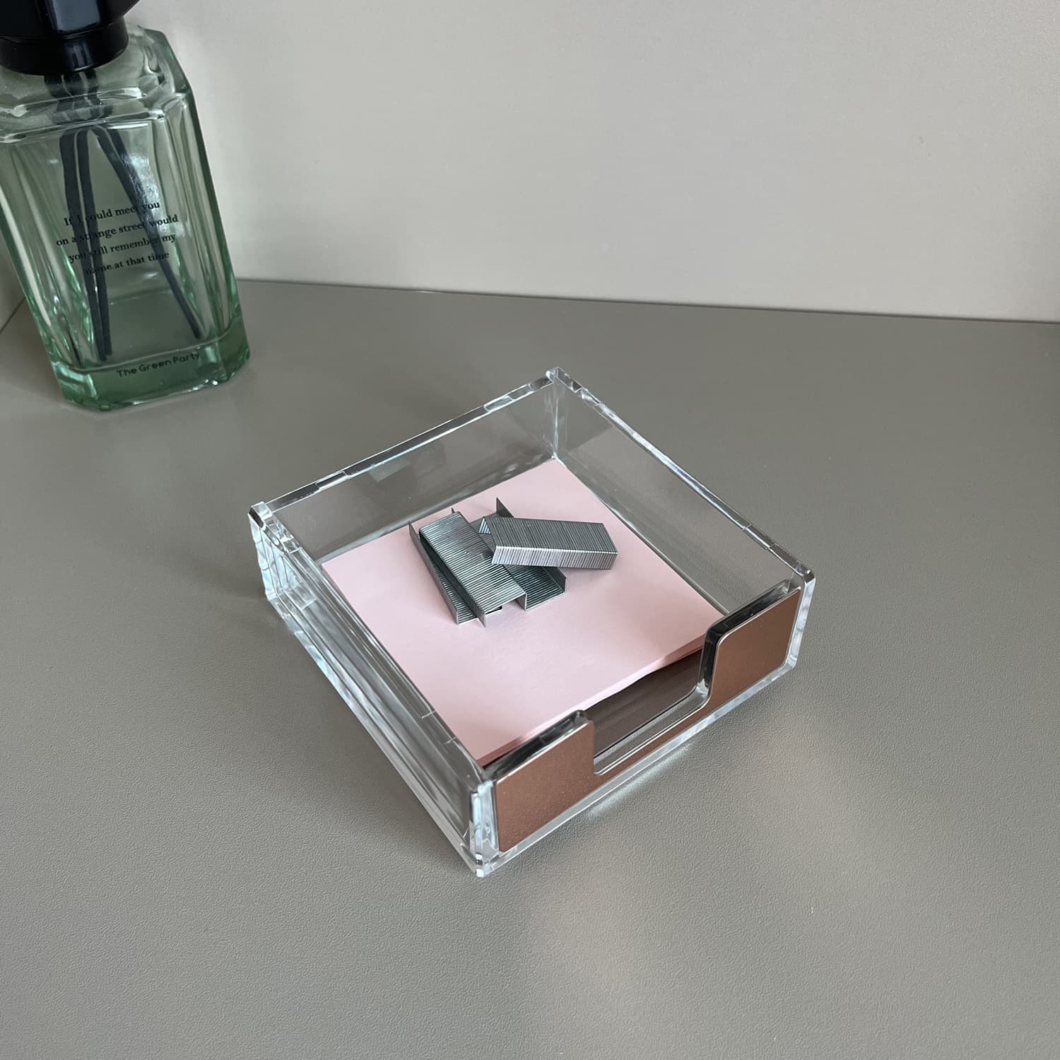 Spot acrylic note box plexiglass product processing note storage box business card box post-it note box square box