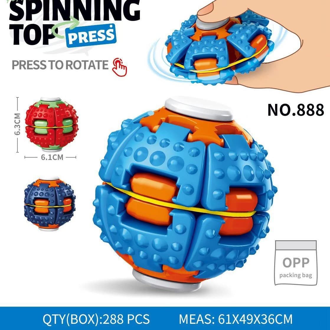 Internet celebrity popular educational fidget spinner toy decompression ball press rotation three-dimensional toy tap ball principle wholesale