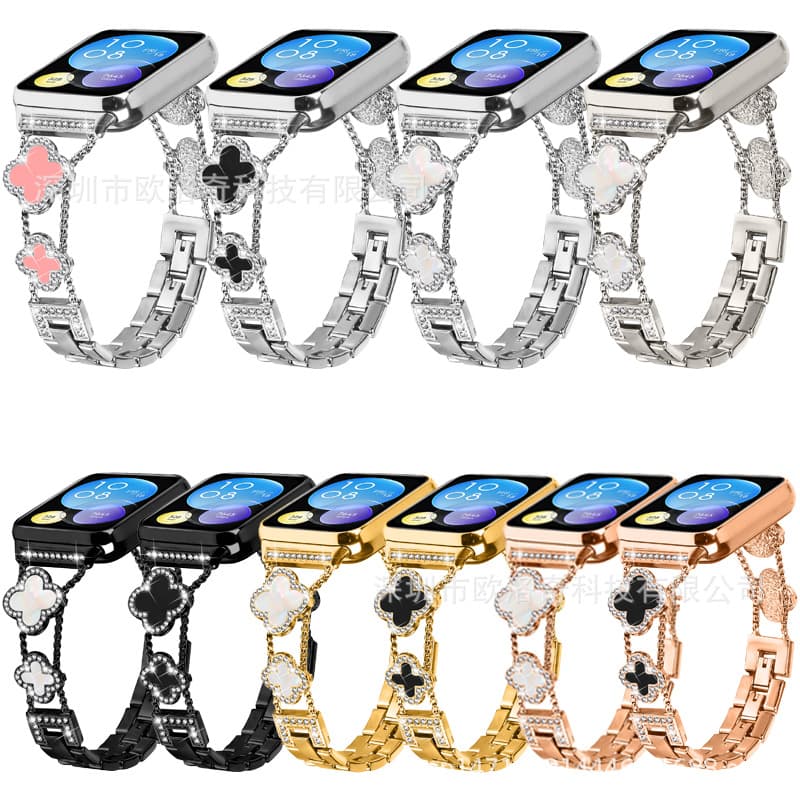 New Style Compatible with Xiaomi Band 9 Pro/8 Pro Metal Watch Band, Redmi Watch 4 Redmi 4 Diamond-Studded Band