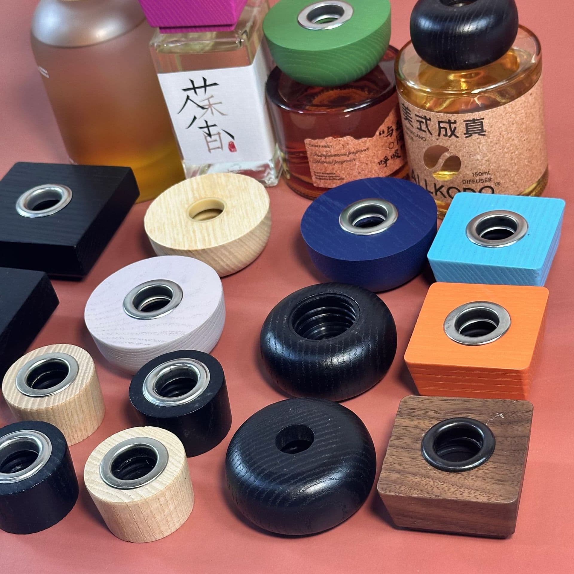 28 tooth ash wood aromatherapy bottle wooden cap, car fireless aromatherapy perfume wooden cap, glass bottle Teng strip aromatherapy wooden cap