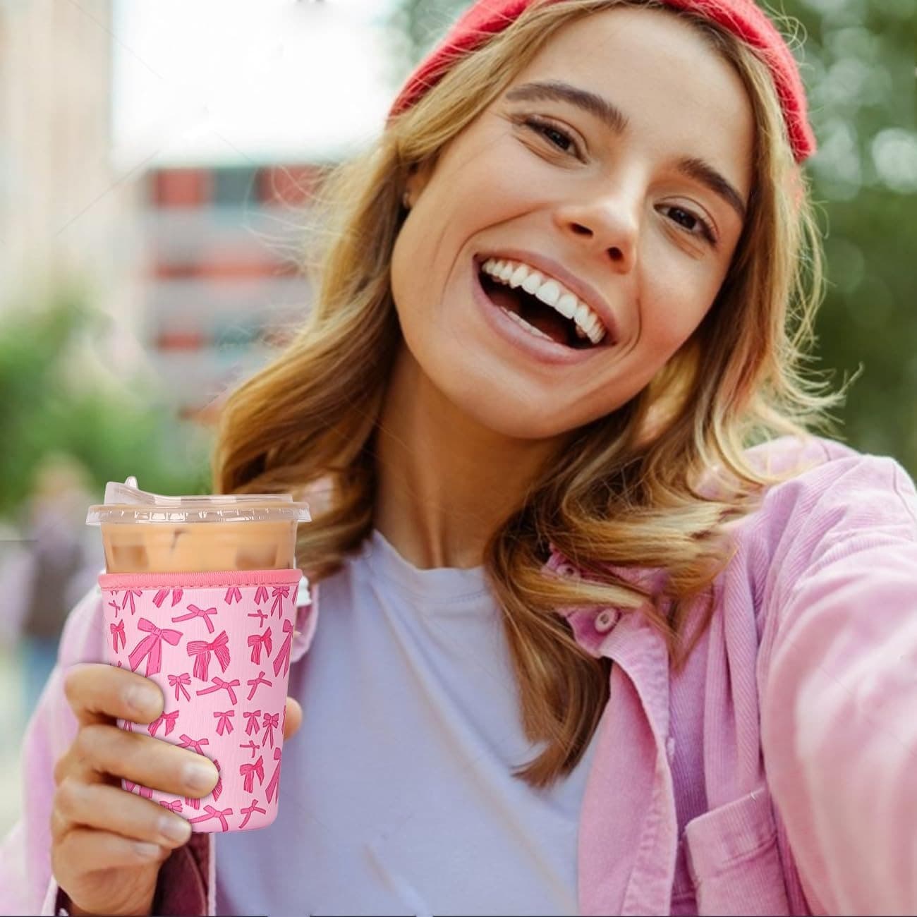 Neoprene Coffee Cup Sleeve Milk Tea Bottle Holder Anti-Drop Anti-Freeze Neoprene Insulated Cup Sleeve Chloroprene Rubber