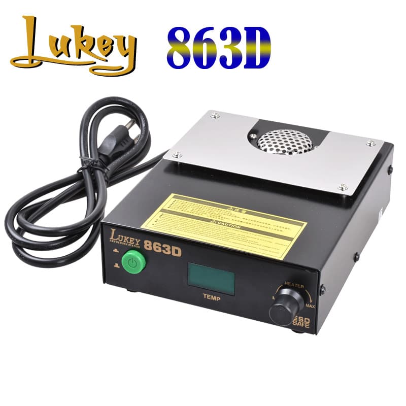 LUKEY863D SMD REWORK STATION PREHEATER Soldering Station Preheating Oven Heat Preservation Furnace