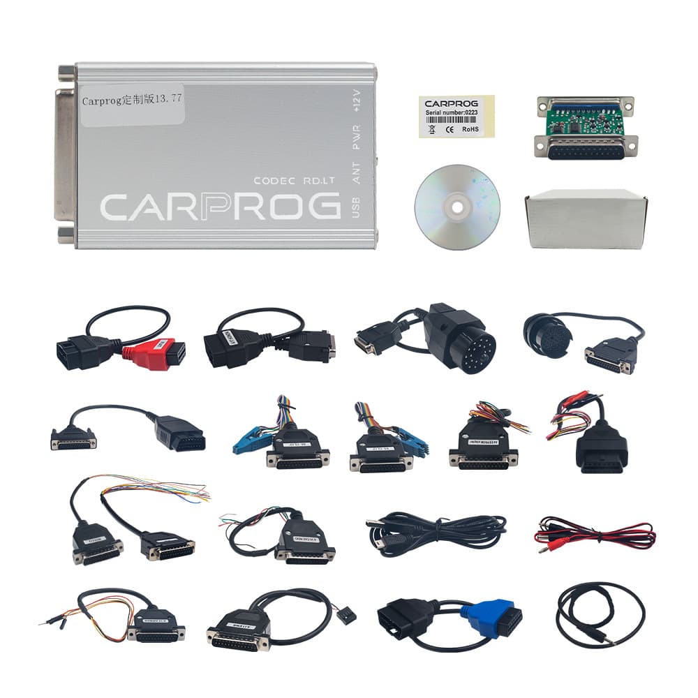 CarProg 13.77 Automotive ECU Airbag Reset Diagnostic Detection Chip Tuning Tool with Complete Accessories Vehicle
