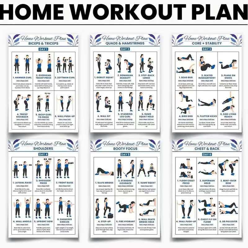 TEMU 2025 New Dumbbell Weight Loss Fitness Poster Yoga Challenge Record Sheet 20.32x25.4cm Home