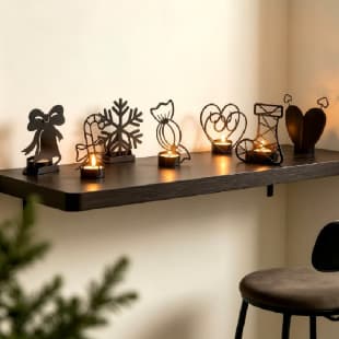 Christmas Tealight Candle Holders Creative Iron Candle Holder Nordic Metal Candle Stand Decoration