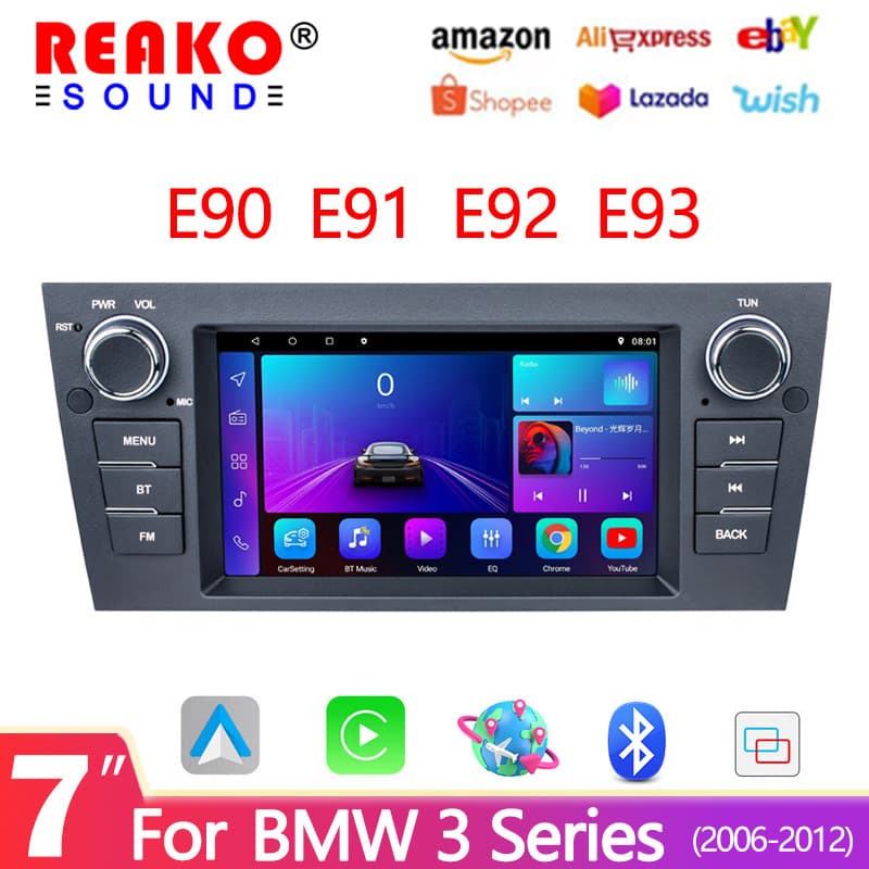7-inch Car Navigation Screen for BMW 3 Series E90/E91/E92/E93 Center Console Display
