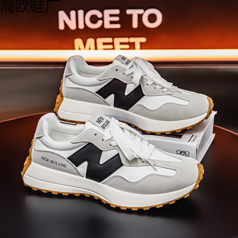 New Balance N-Word Shoes Fashionable Couple's Shoes Small Waist Design Agam Style Spring Autumn Running Shoes Unisex EVA Upper