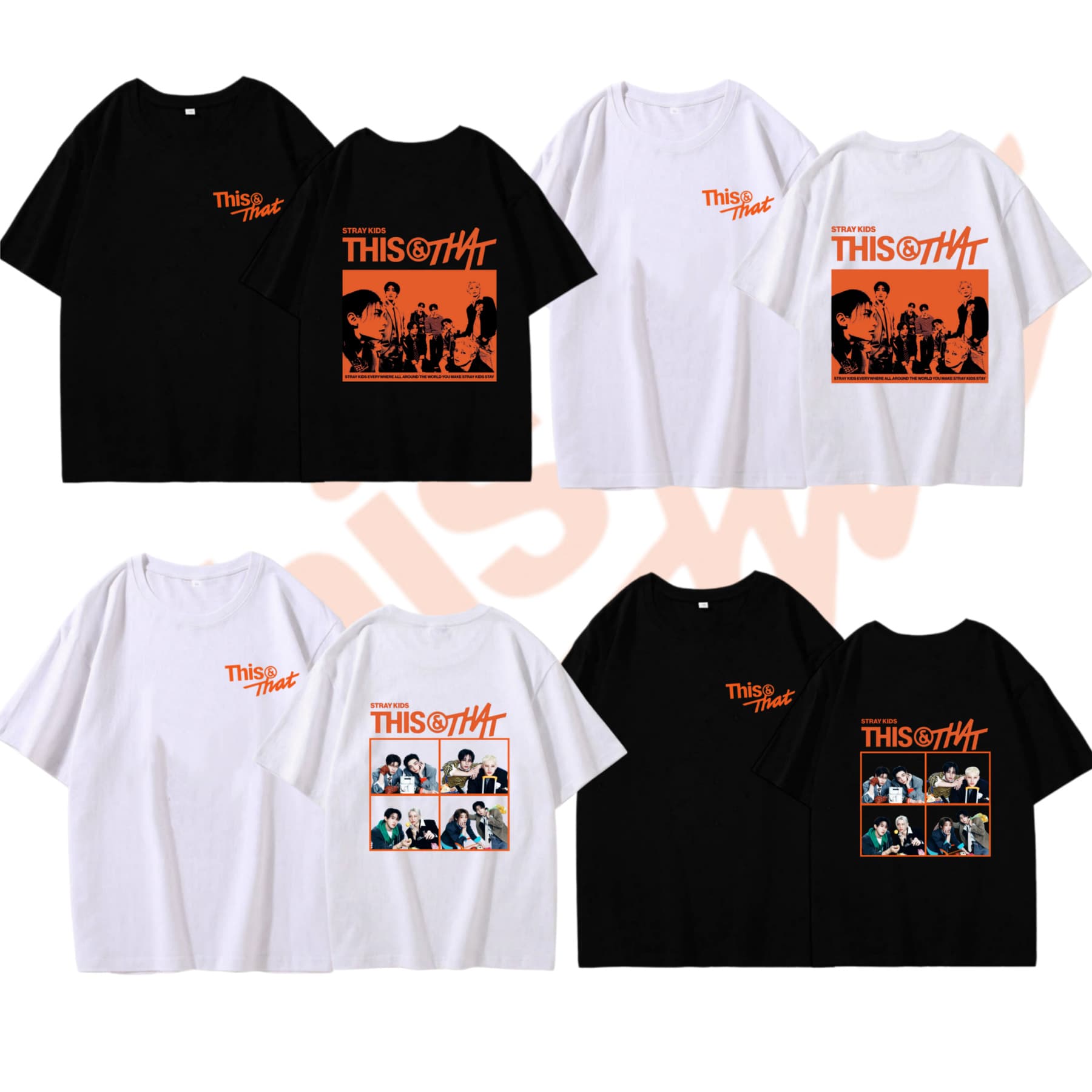 STRAYKIDS THIS & THAT Support Short-Sleeve T-Shirt Concert Support Short-Sleeve DIY Print T-Shirt