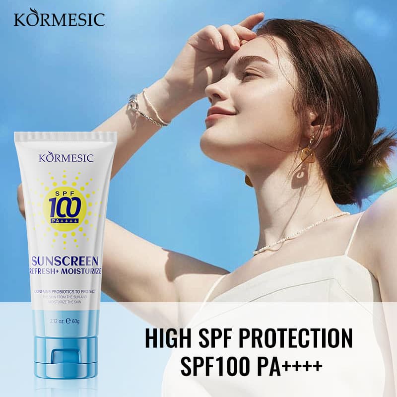 KORMESIC Refreshing Probiotic Sunscreen SPF100+ Natural Non-Sticky Sunscreen Lotion