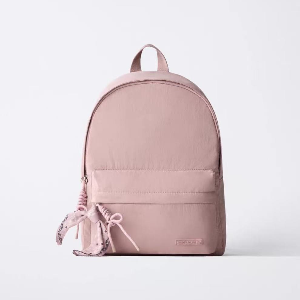 2026 Spring/Summer New Arrival Girls' Backpack Simple Casual with Charm
