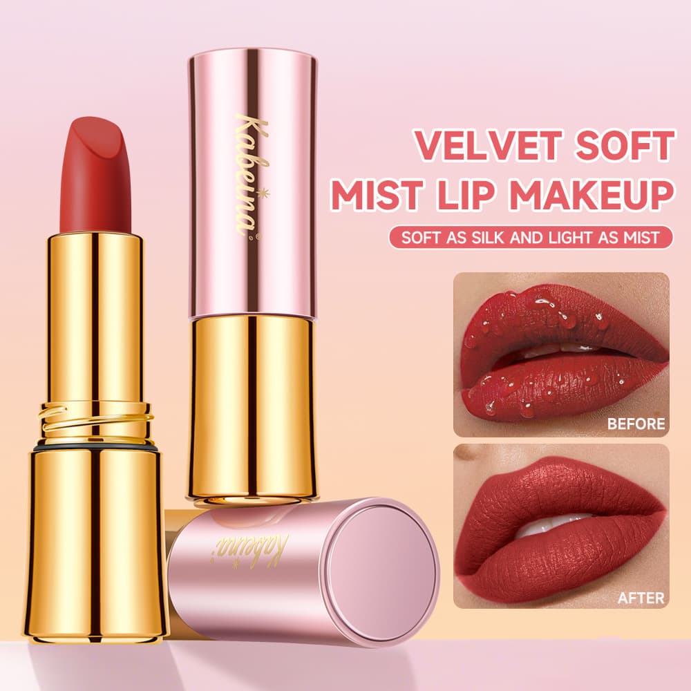 Cross-border wholesale Kabeina Velvet Matte Lipstick Waterproof Matte Lipstick Velvet Lipstick