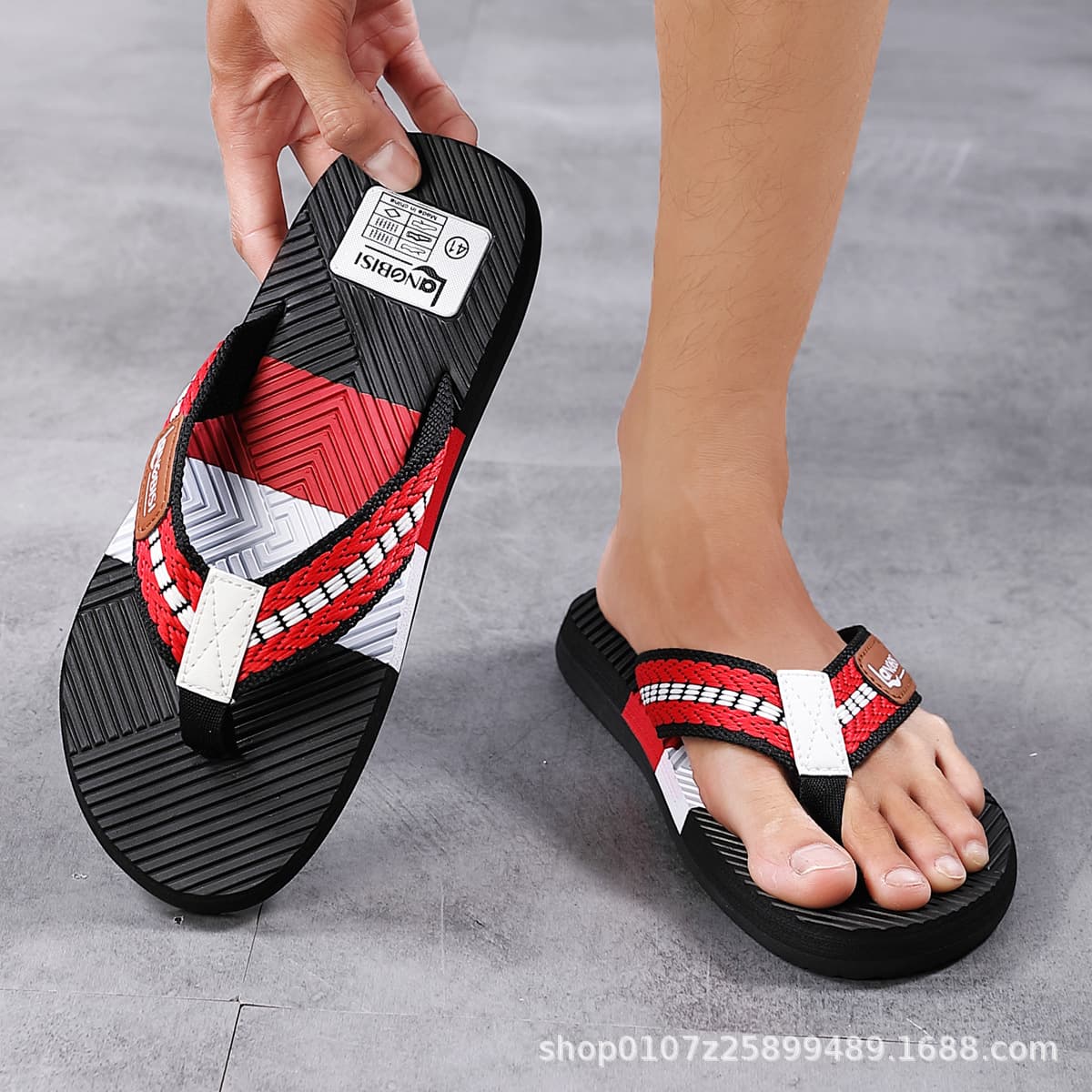 Couple Style Slippers Men's Beach Sandals Flip Flops Outdoor Craft Slippers Fashion Summer Sandals 2026 New Arrival
