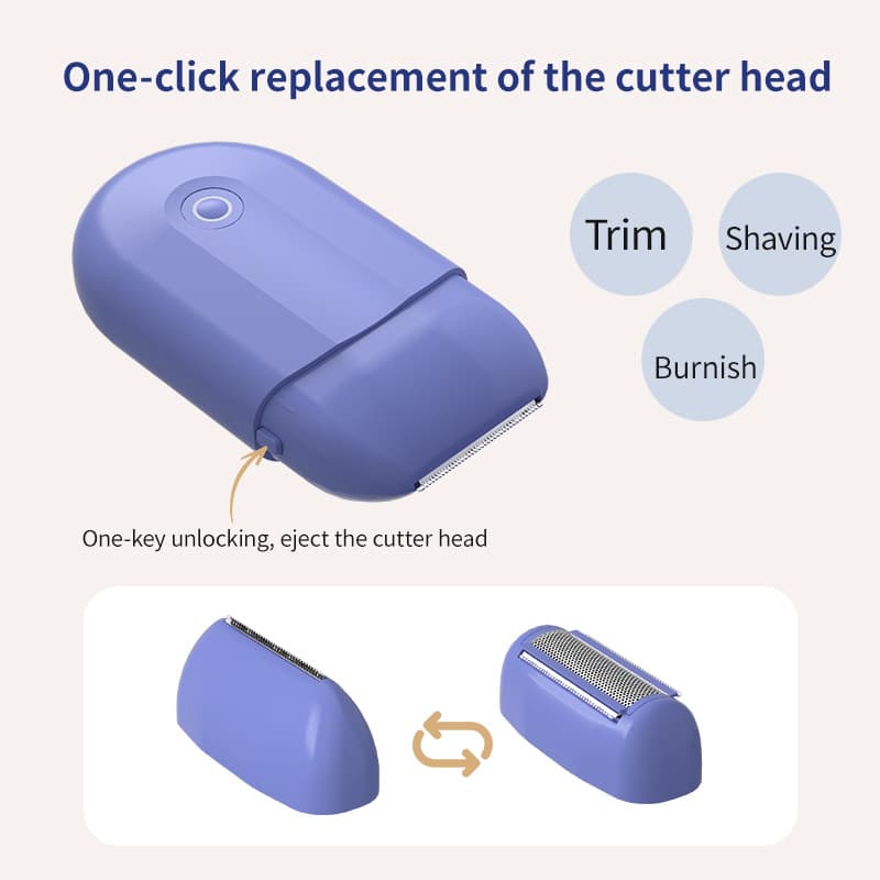 Cross-border hot-selling electric shaver, portable hair trimmer for women's leg hair and armpit hair, shaver for private parts and full body hair remover