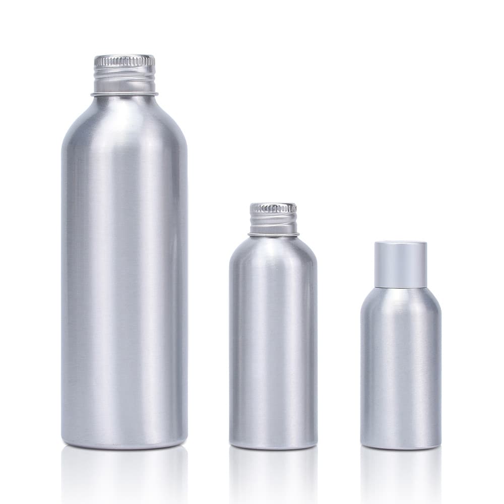 Stock Screw Mouth Aluminum Bottle Essential Oil Silver Aluminum Bottle Tuning Bottle 30ml 200ml 300ml Aluminum Bottle Packaging Material Bottle