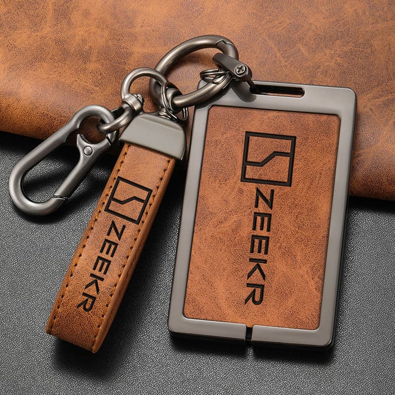 Card Key Case Cover for ZEEKR 001 2022 Model Premium Protective Key Shell for Men and Women with Clip