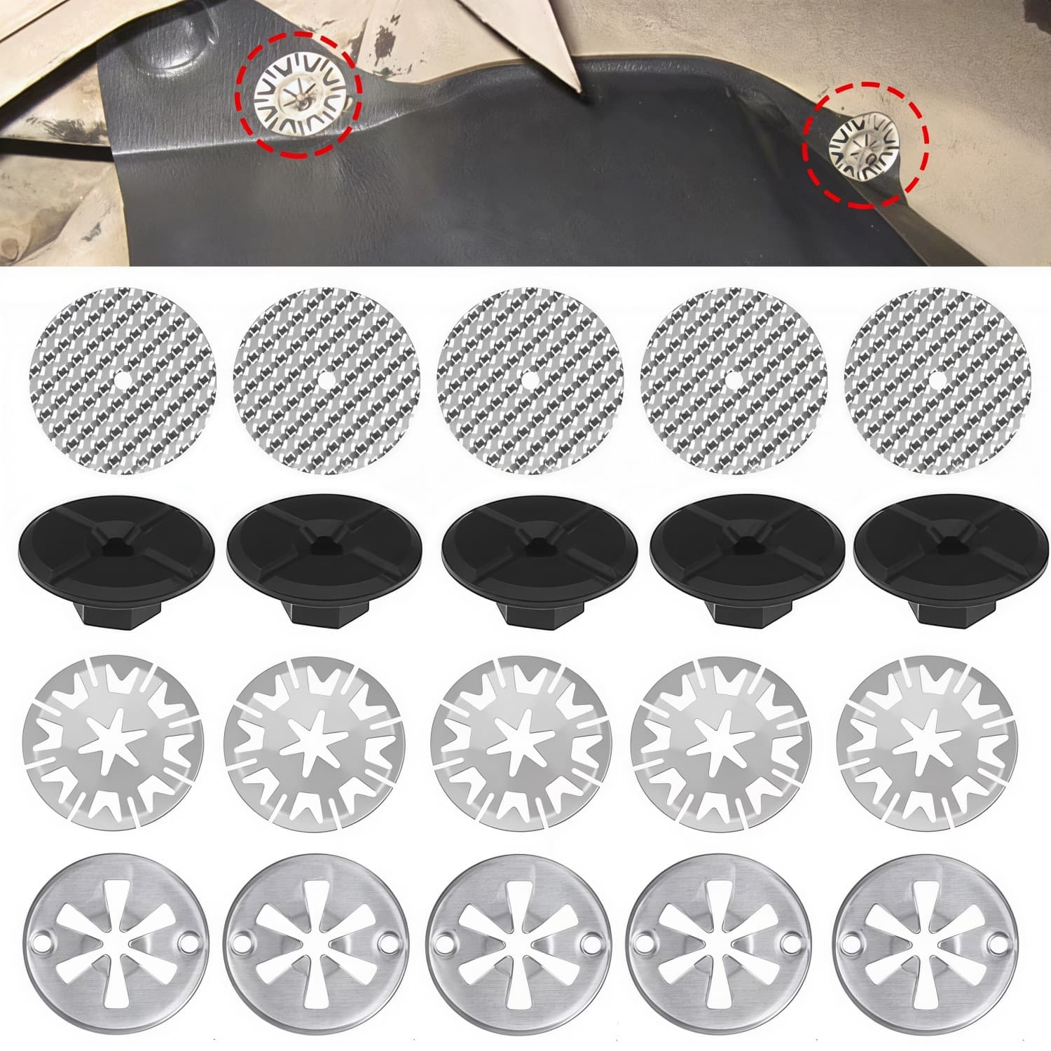 N90335004 N90796501 Compatible with Volkswagen Audi Gasket Front Panel Heat Insulation Repair Kit