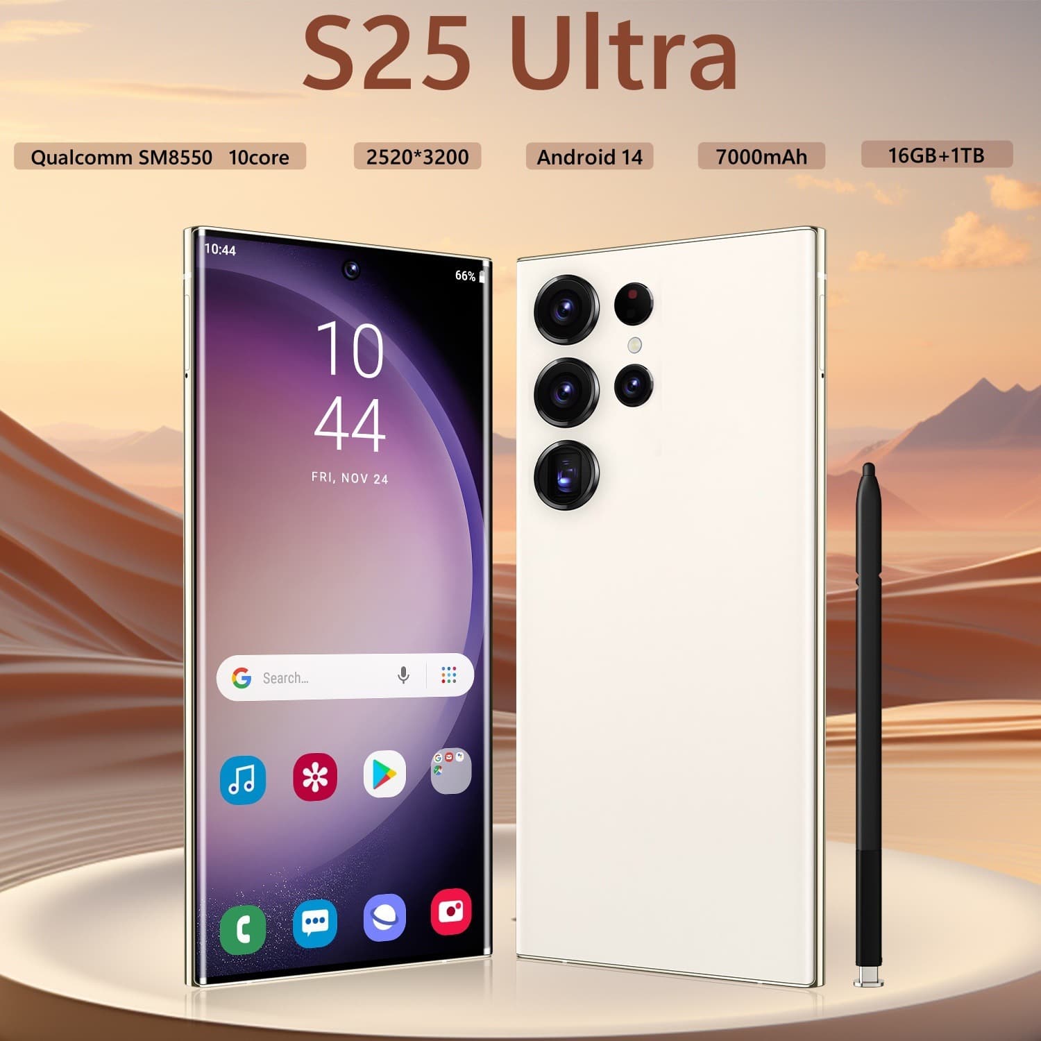 Best-selling cross-border phone 2025 S25 Ultra features built-in PenZhen 4G 6.8 and a large screen 16+1TB