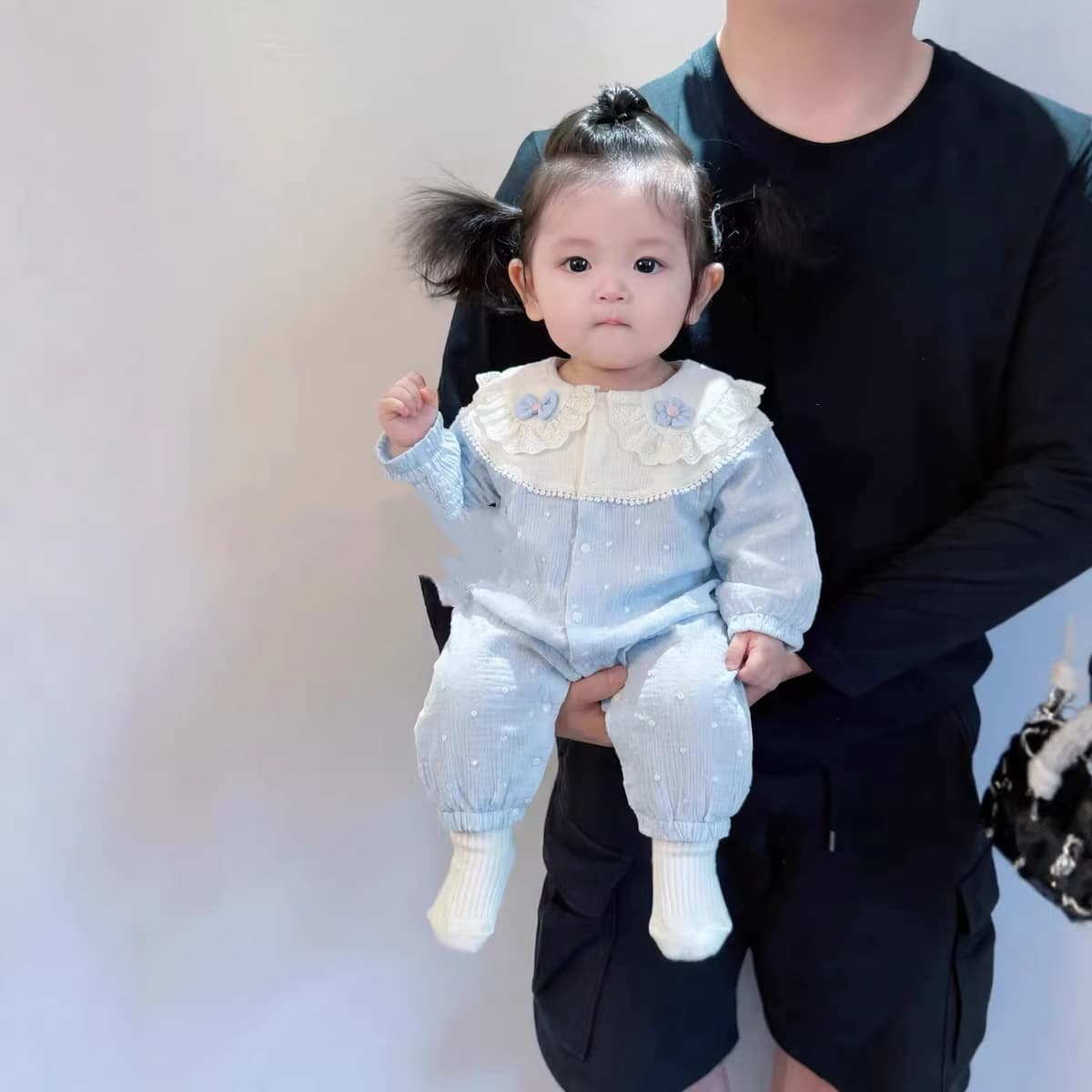 Baby Spring Romper, Full Moon 100 Days Wear, Crawling Suit for Girls, Fashionable and Stylish Bodysuit, Spring and Autumn Outfit