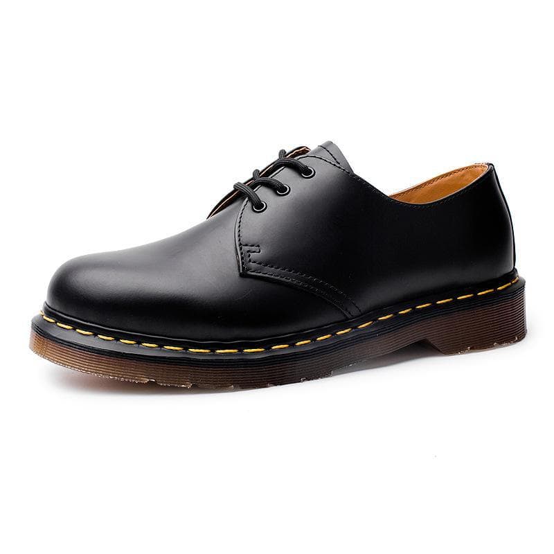 Cross-border 1461 low-top leather shoes for men, genuine leather, British style, plus size, round toe, unisex, couple casual work shoes