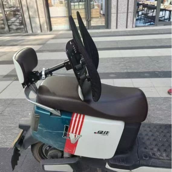 Electric Vehicle Waterproof Breathable Shock-Absorbing Lumbar Support Adjustable Retractable Backrest for Riders and Delivery Drivers