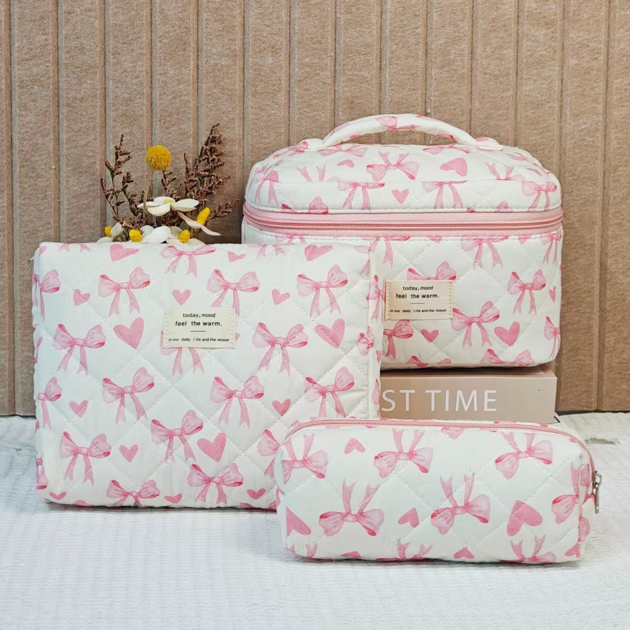 Cross-border Fresh Floral Makeup Bag Large Capacity Ins Style Cosmetic Storage Bag Portable Handheld Toiletry Bag