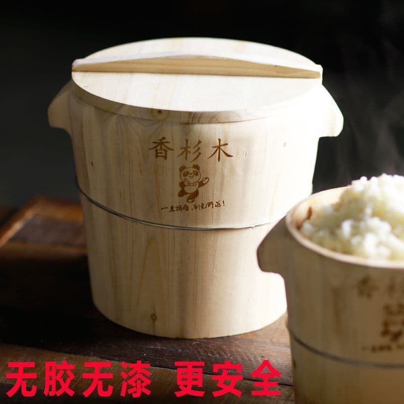 Sichuan-style Fragrant Fir Wood Steamer - Special Large Commercial Bamboo Insert Steamer for Rice