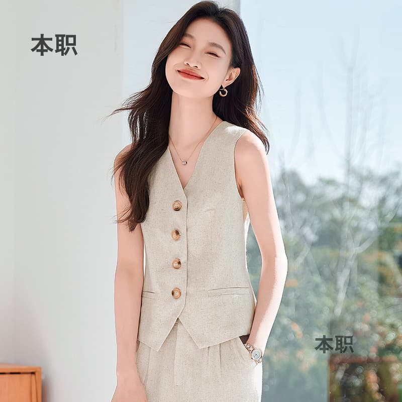 Premium Linen Women's Summer Vest and Shorts Set, Sleeveless Thin Cotton Linen Outerwear Vest