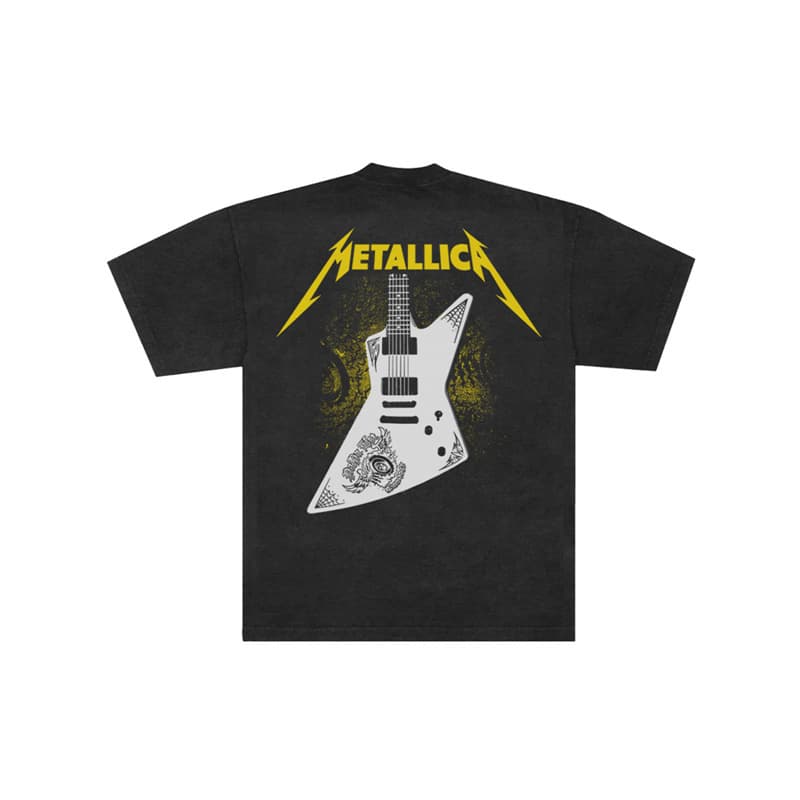 Hip Hop Metal Music Men Short Sleeve T-Shirt Wash I King Rock T-Shirt All Retro Met Punk
