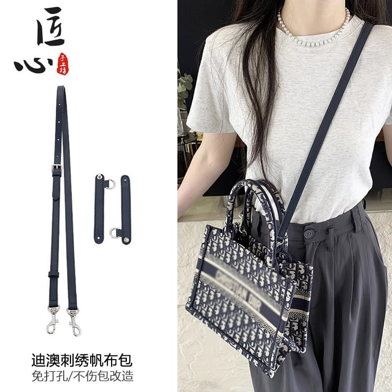 JiangXinFang Compatible with Di Tote Bag Strap Embroidered Monogram Canvas Bag Shoulder Strap Tote Bag Conversion Crossbody Strap