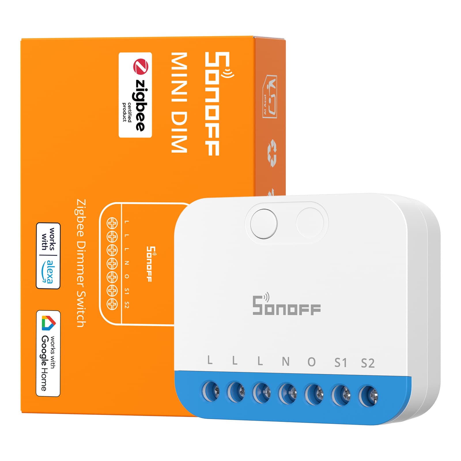 SONOFF MINI-DIM-E Matter Dimmer Switch, Ewelink Voice Control