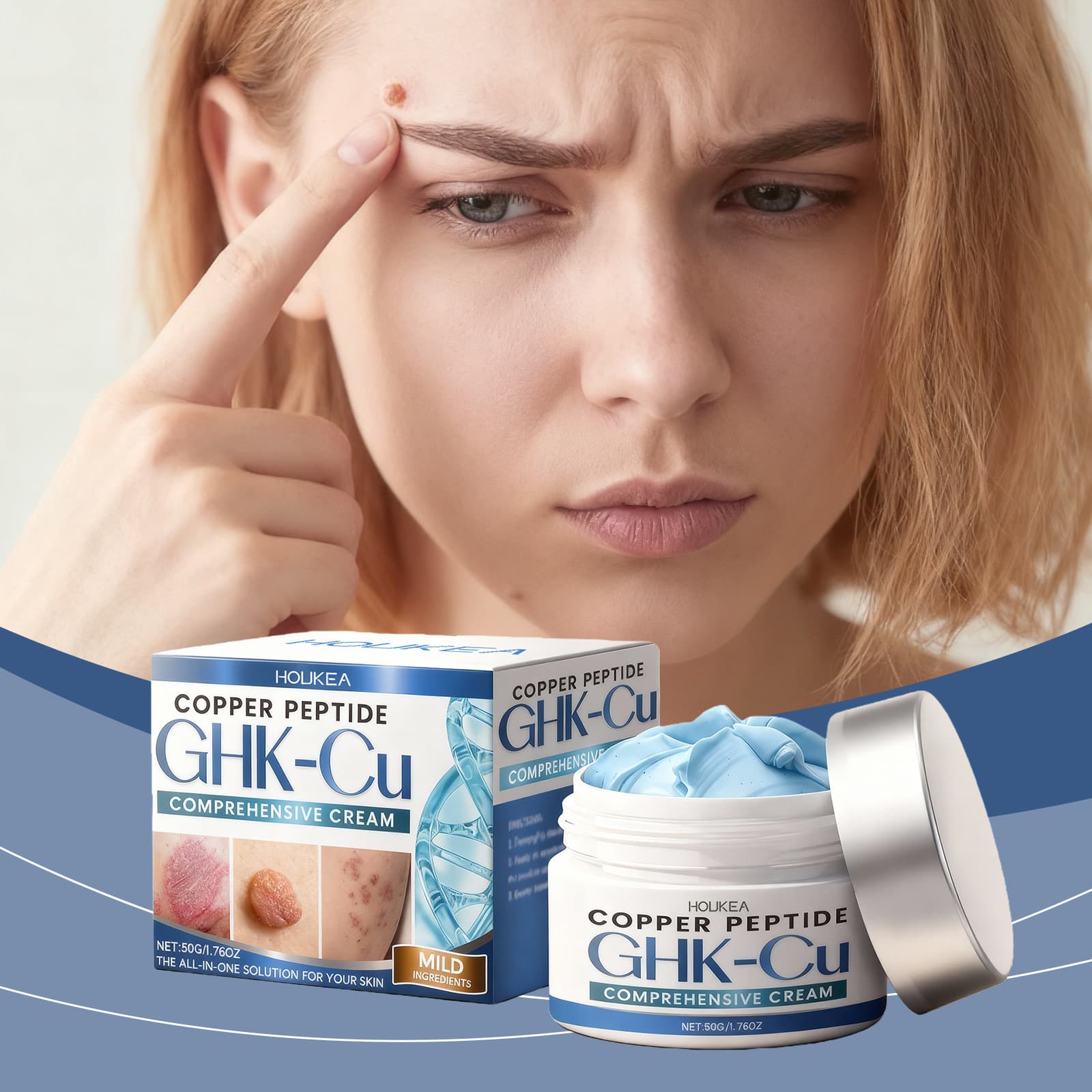 HOUKEA Skin Care Cream Cleansing, Nourishing, Moisturizing, Smoothing Body Skin Daily Care Cream