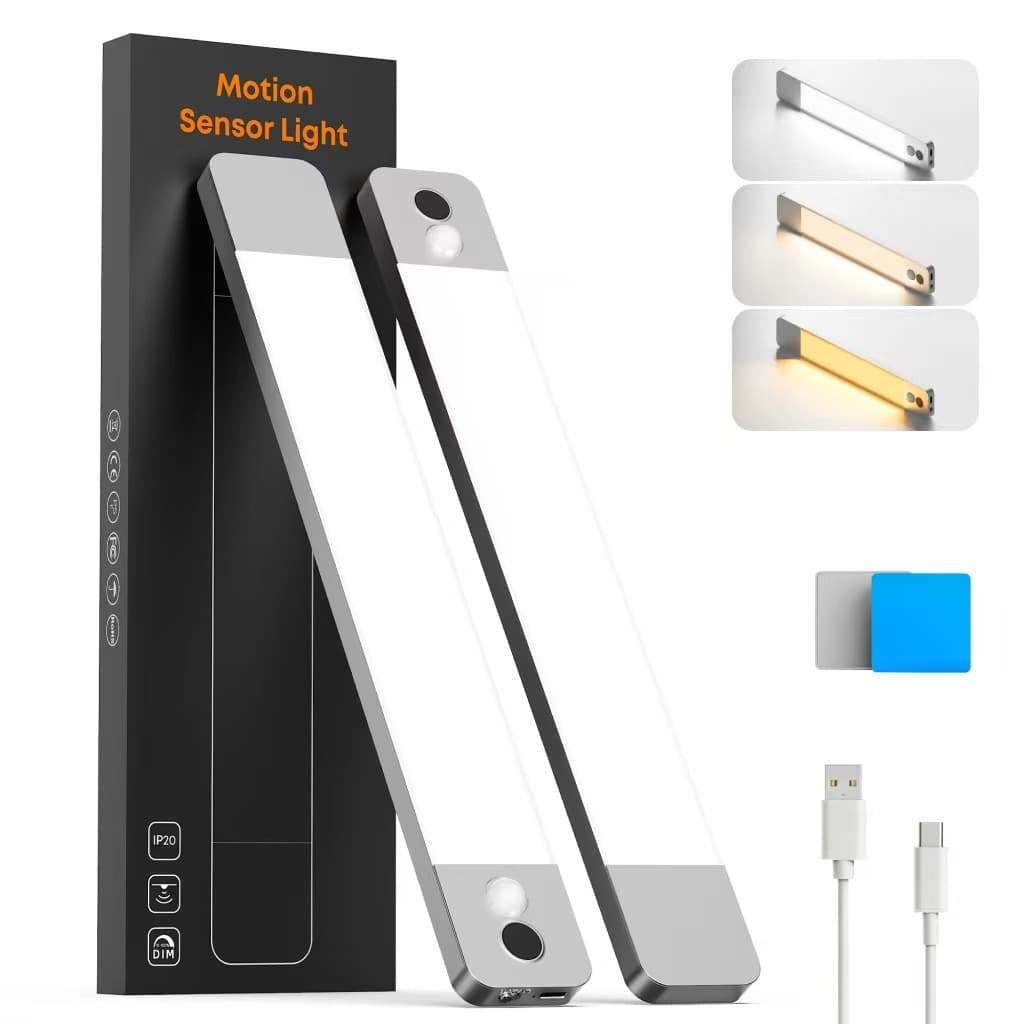 2026 Cross-Border Hot-Selling Led Rechargeable Ultra-Thin Cabinet Light, Night Light, Sensor Light, Ningbo Factory Magnetic Installation