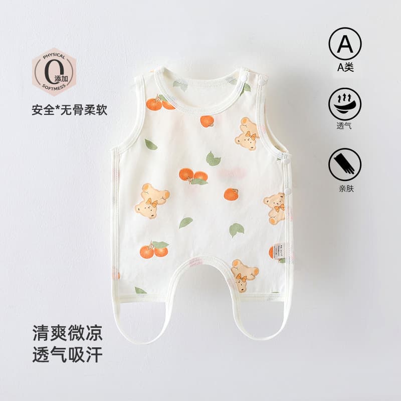 Baby Belly Wrap Summer Thin Cotton Bodysuit Newborn Sleepwear for Boys and Girls Anyang Children's Clothing