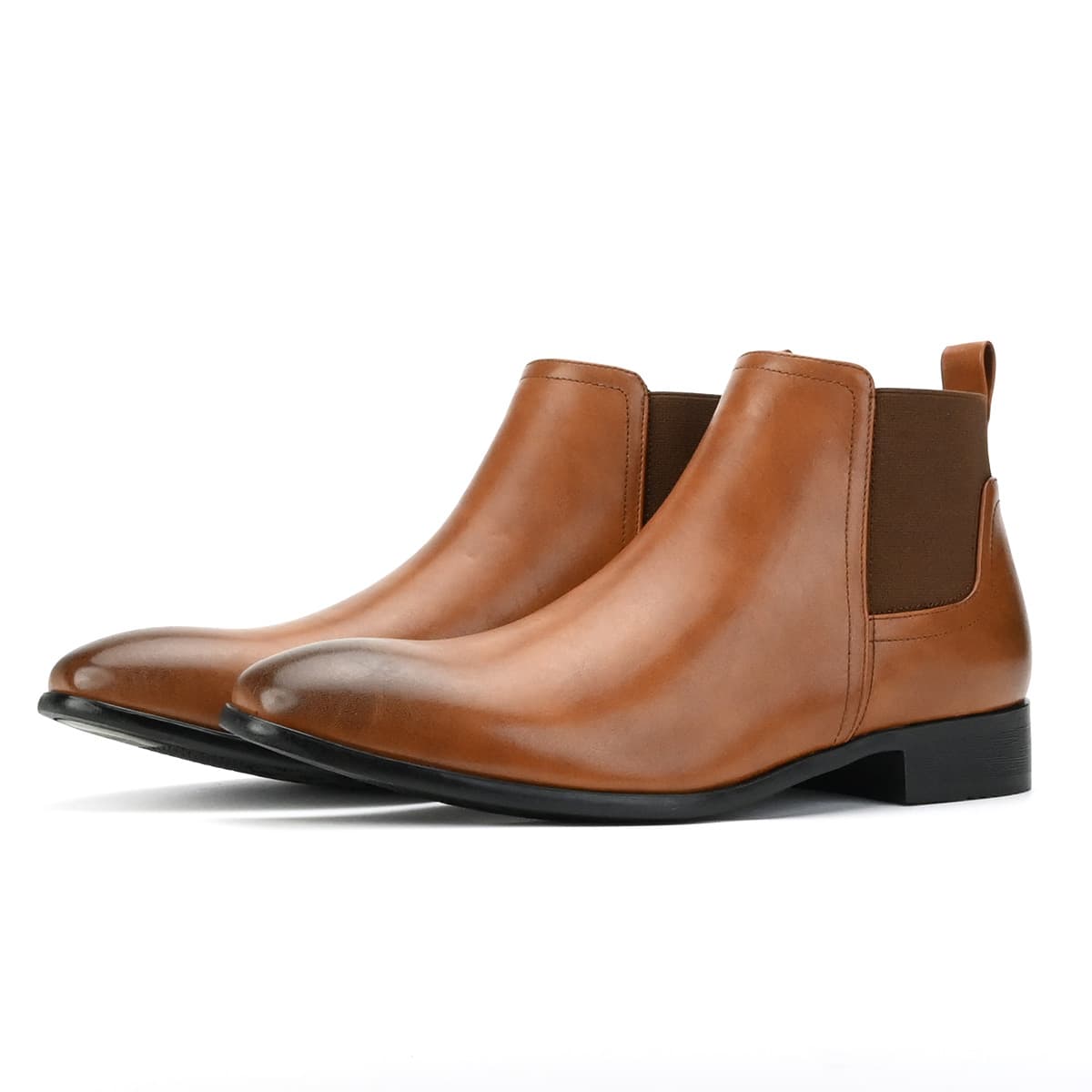 Men's Chelsea Boots Square Toe Fashionable Short Ankle Boots Versatile Casual PVC Sole Faux PU Upper Winter Wear