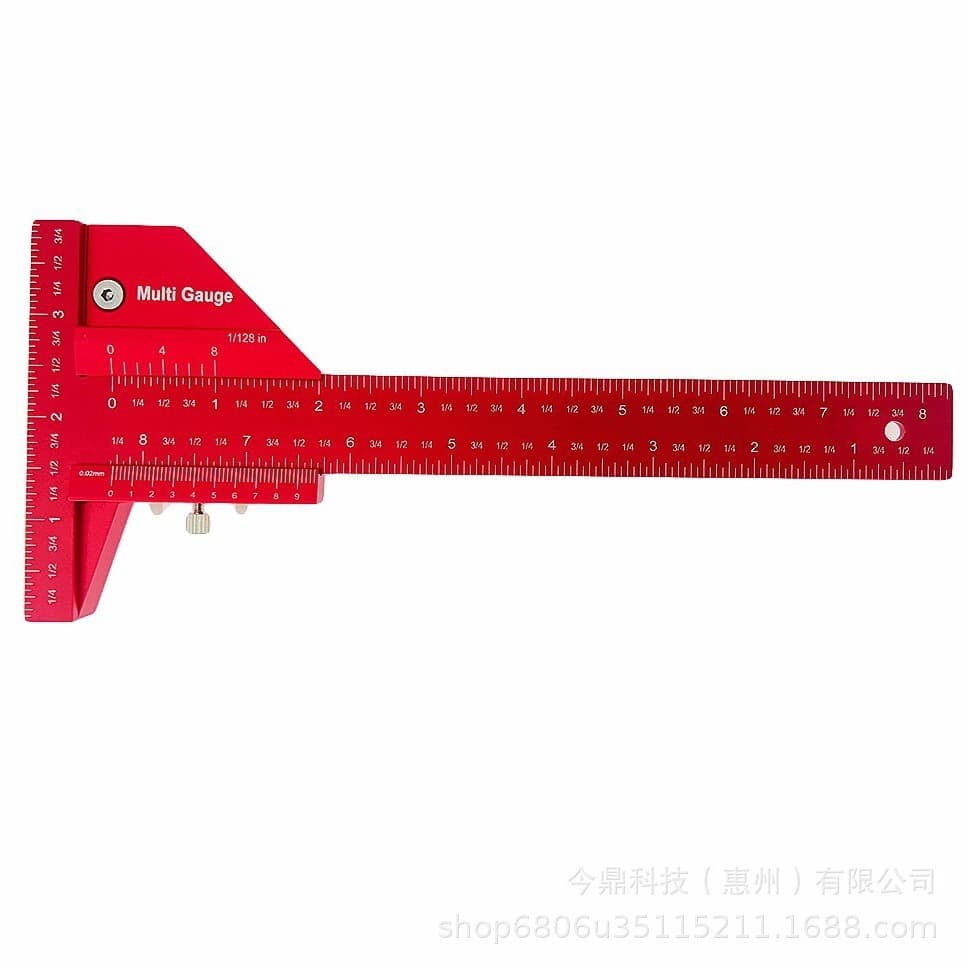 Aluminum alloy woodworking multifunctional T-shaped ruler marking ruler woodworking marking device multifunctional measuring ruler marking device