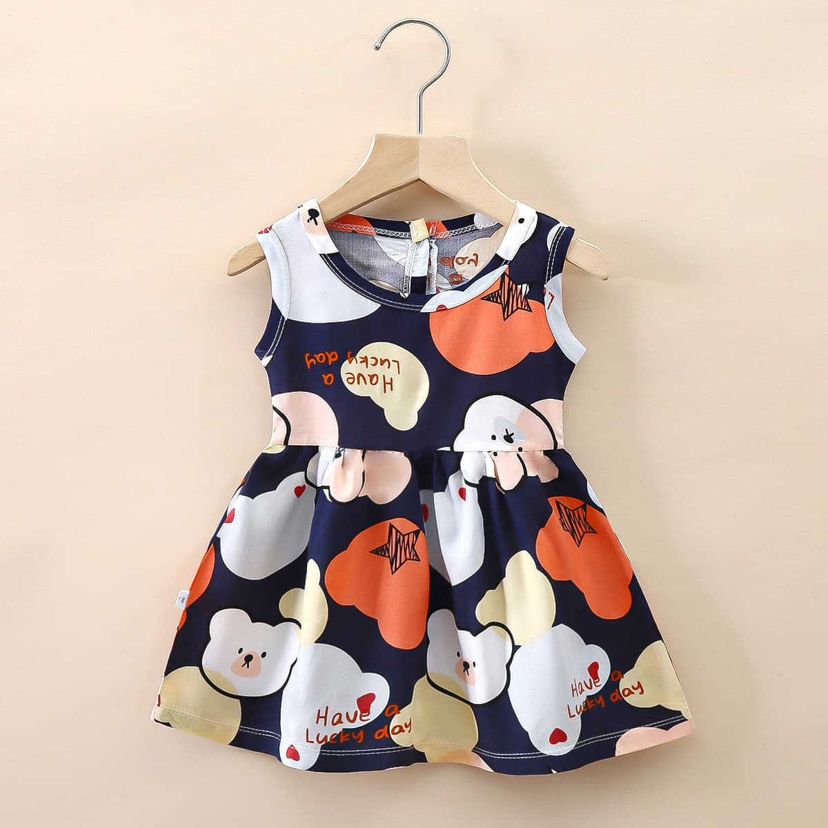 Children's Princess Dress, Cotton Silk Girl's Dress for Summer, Artificial Cotton Casual Dress for Baby, Thin and Cute