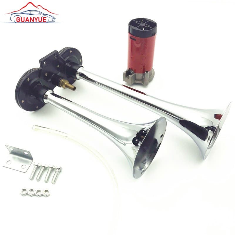 Factory direct sales electric horn truck horn modified 12V double-tube air horn car 24V air pump air horn
