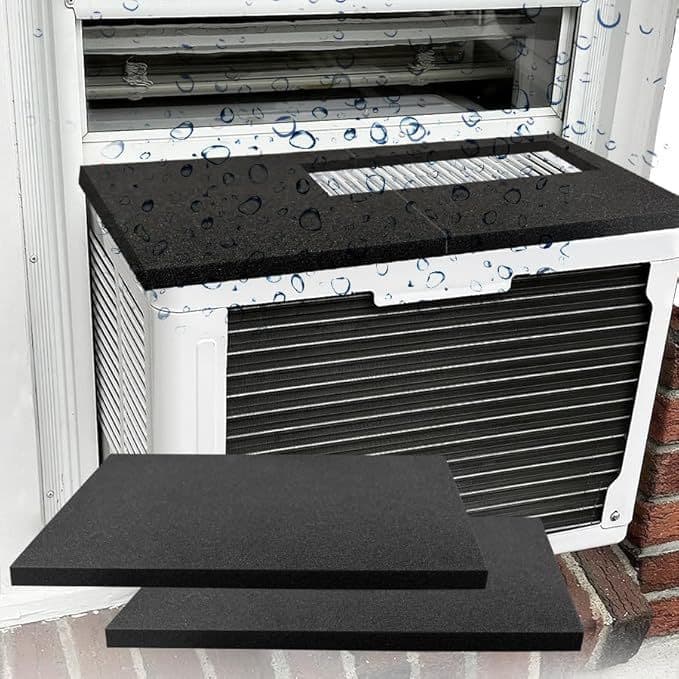 2pcs 17*12inch outdoor AC unit rain cover with sturdy magnetic backing to prevent rain noise