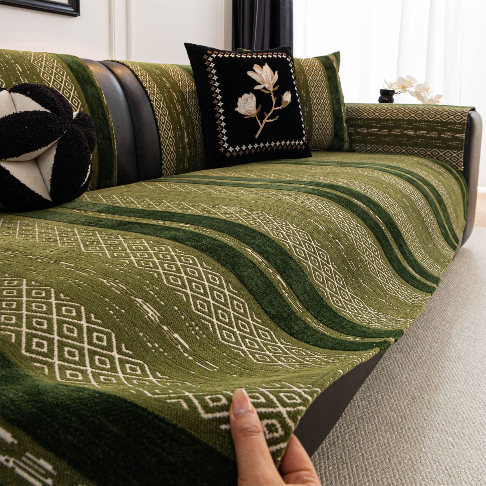 Modern simple chenille sofa cushion 2026 new high-end four-season universal non-slip sofa cover wholesale