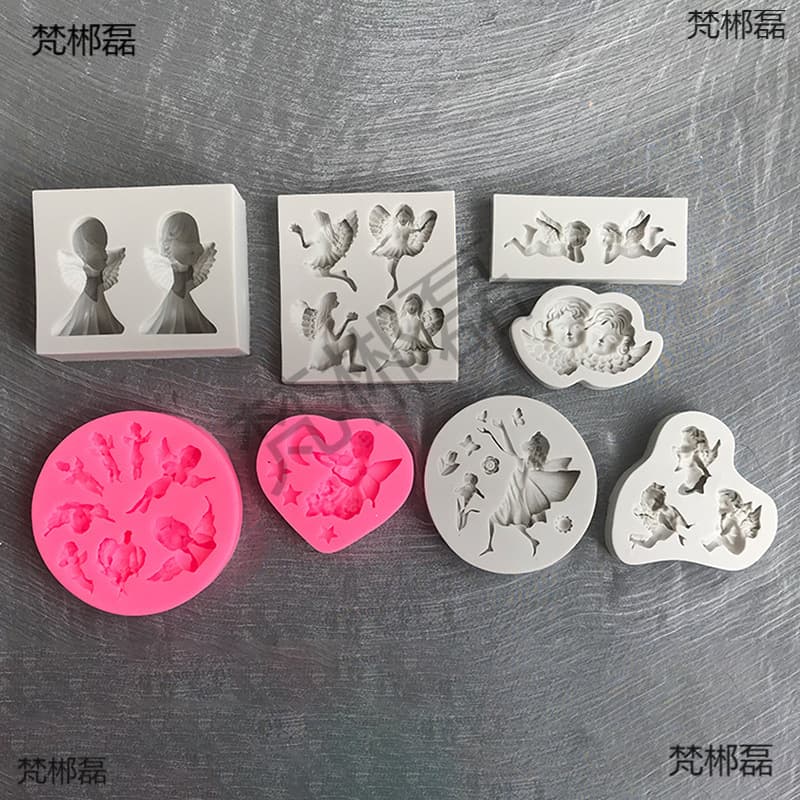 Angel Fondant Silicone Mold European Baroque Cake Decoration Cupid Chocolate Mold DIY Baking